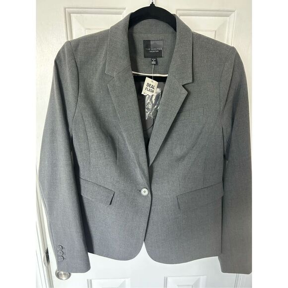 The Limited NWT gray blazer work attire office wear work blazer stylish  size 6P - Picture 1 of 7